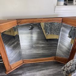 Wooden Bedroom Mirror 