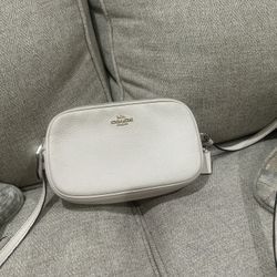 Coach Cream Crossbody Leather Purse Wallet 