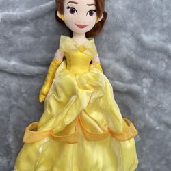 Disney Store Belle Beauty And The Beast 20” Plush Toy Princess Soft Doll Bell