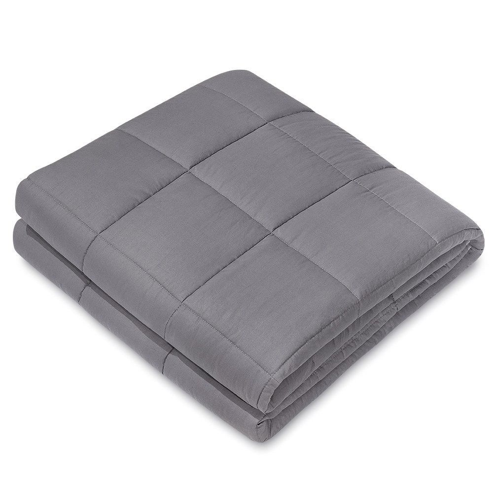 NEX Charcoal Weighted Blanket (48" x 72",12 lbs) 100% Cotton Luxury Weighted Blanket (Shipping Available)