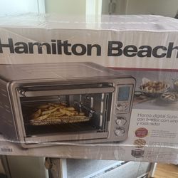 Hamilton Beach Sure Crisp Digital Air Fryer Toaster Oven With Rotisserie 