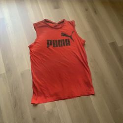 Puma Red Sleeveless Tank Top