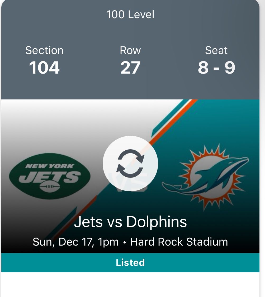 NY Jets Vs. Miami Dolphins