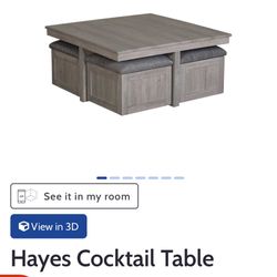 Hayes Cocktail Table/Coffee table 