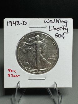 1943-D Walking Liberty Half Dollar – 90% Silver