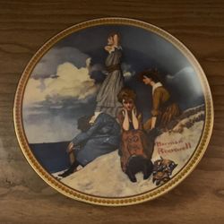 New Norman Rockwell Collectible Plate Limited Edition Waiting on the Shore.