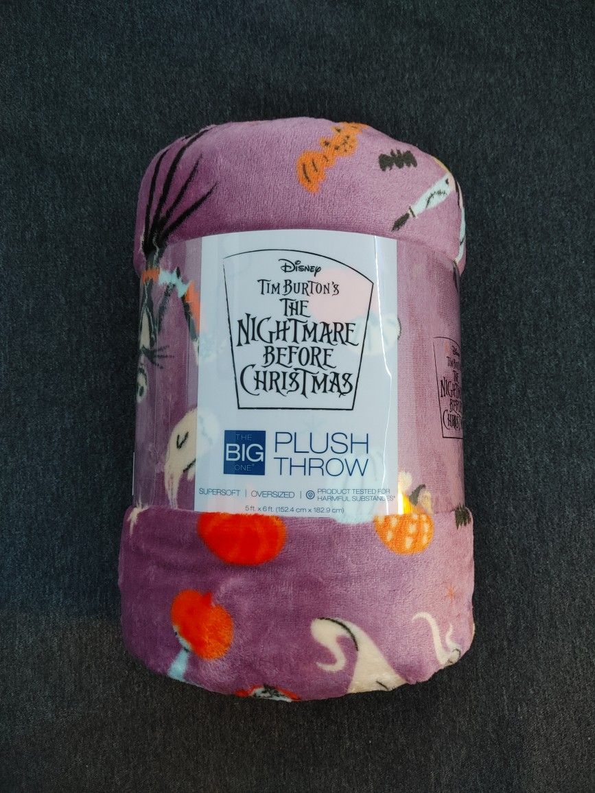 Disney Tim Burton's The Nightmare Before Christmas Big Plush Throw Blanket
