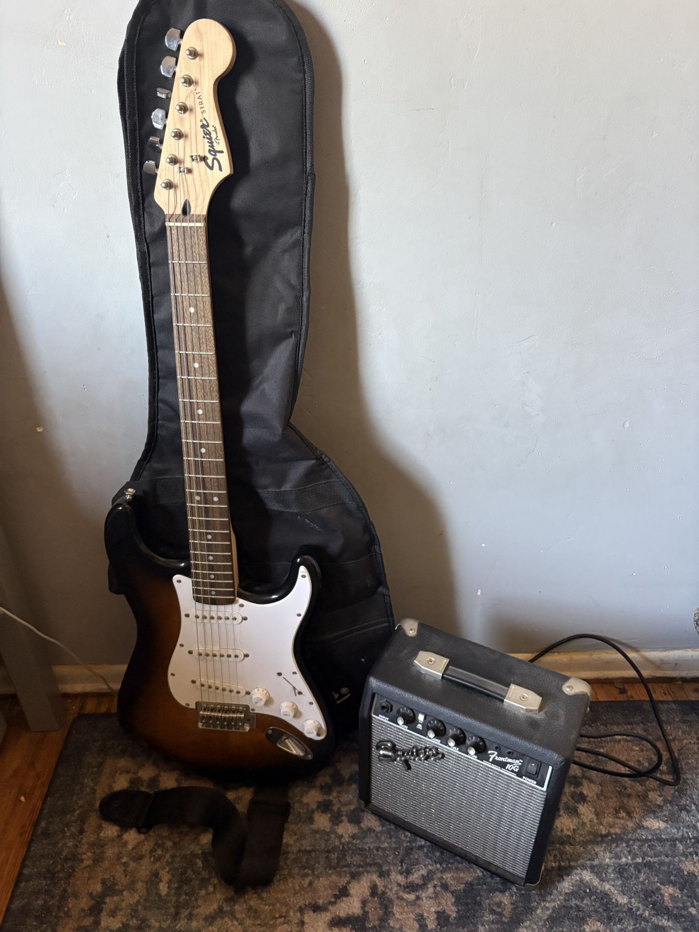Fender electric guitar and amplifier