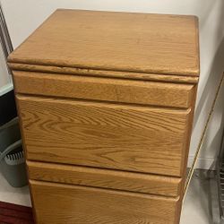 Oak Filing Cabinet 
