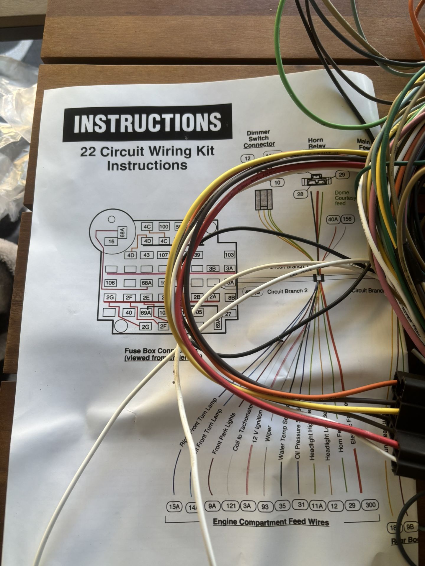22 circuit auto wiring kit