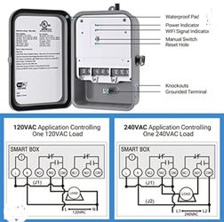 DEWENWILS WiFi Pool Pump Timer Box, Heavy Duty 40A 120-277 VAC 2HP for  Pool, Water Heater, Compatible with Alexa, Google Assistant – Dewenwils