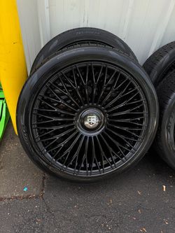 NEW 24 inch tis wheels wrapped atturo az810 tires 284/40r24