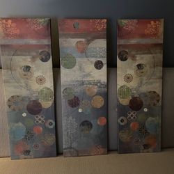 Wall Art (3 Pictures 30” X 10” X 1”)
