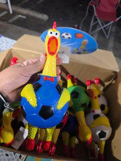 Soccer squeaky chicken