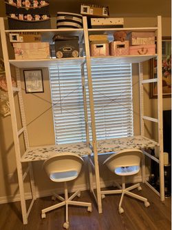 IKEA IVAR DOUBLE DESK WITH STORAGE