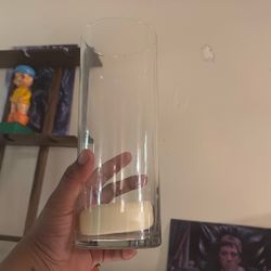 Glass Candle Vase