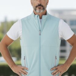 NEW Peter Millar Golf Vest Men’s Large Wind & Eater Resistant Full Zip  Pockets NWT