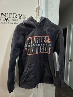 Vintage-style Harley Davidson Youth Pull Over Hoodie Size SMALL PLEASE LOOK AT PICTURES BEFORE YOU BUY