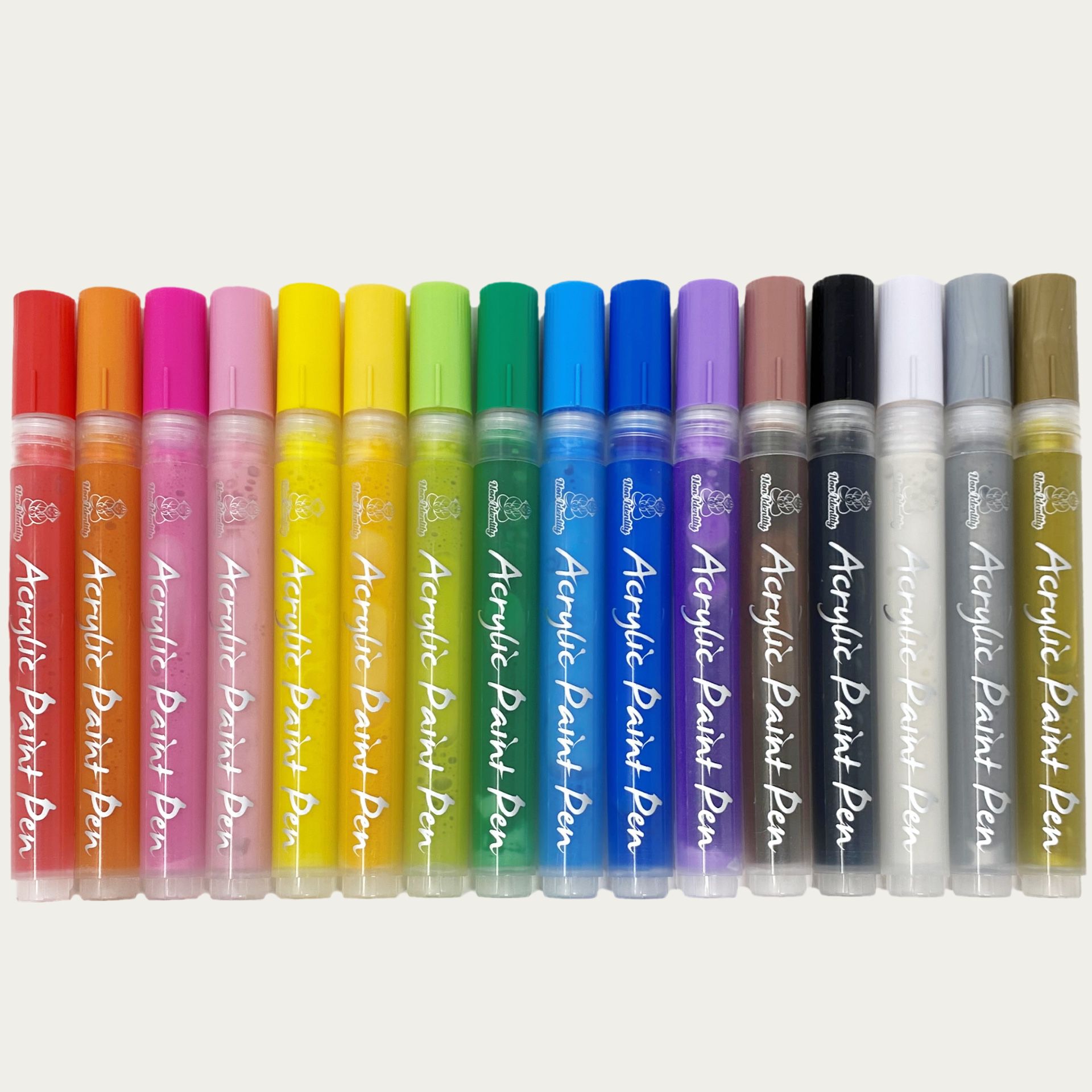 16 large acrylic paint pens with 2-3mm tips and cloth case! Free delivery for Columbus Area!