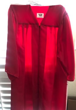 Red graduation gown