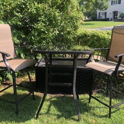 Patio Pub Furniture Set.  Table With 2 Chairs and 2 Free Chairs
