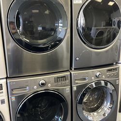 Front load washer and dryer set / stackable