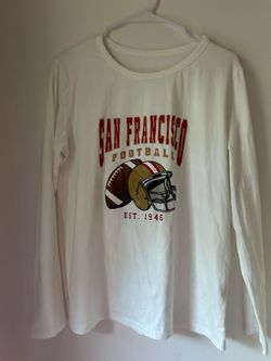 49ers long sleeve white M