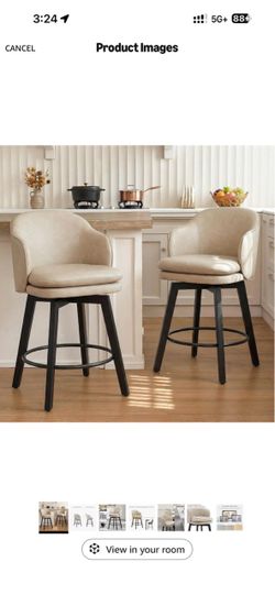 Counter Height Barstools 26 inch PU leather