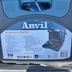 🔧 Anvil 76-Piece Homeowner Tool Set – NEW/Complete