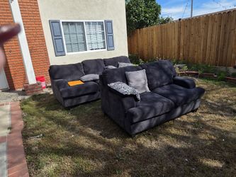 Blue couch set