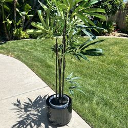 West Elm Faux Palm Tree 4’(pot Not Included)