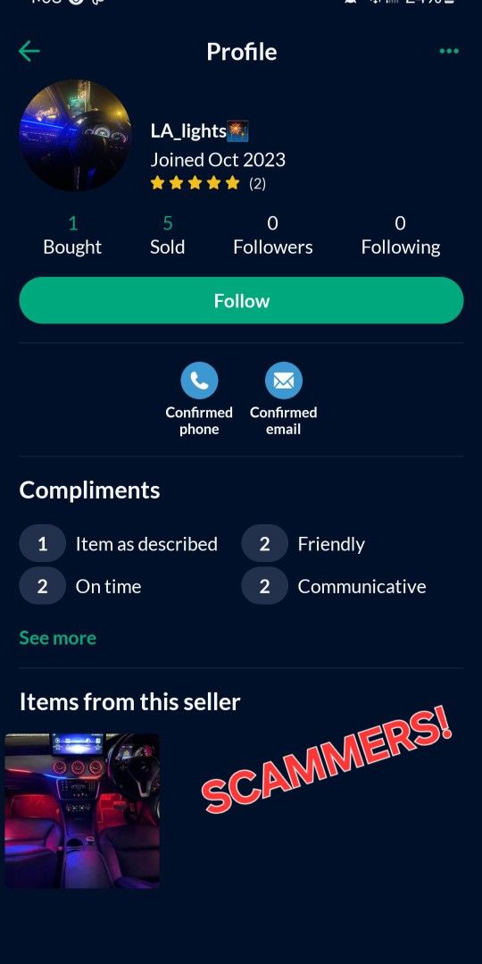 LA Lights Scammers LIGHTING AMBIENT SCAMMERS