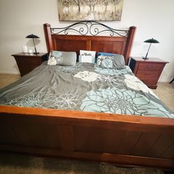 King Bed Set Solid Wood