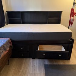 Twin Bed With 4 Drawers