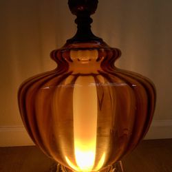 Large Glass Vintage Lamp