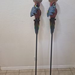 Margaritaville Jimmy Buffett Tiki Torch Parrot Server Aluminum VERY RARE PIECE!