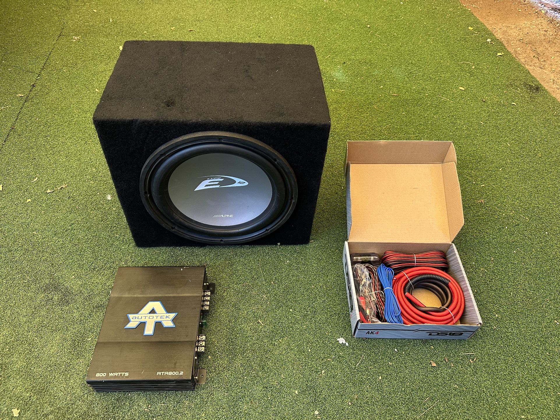 Alpine Subwoofer With Amp And Wiring