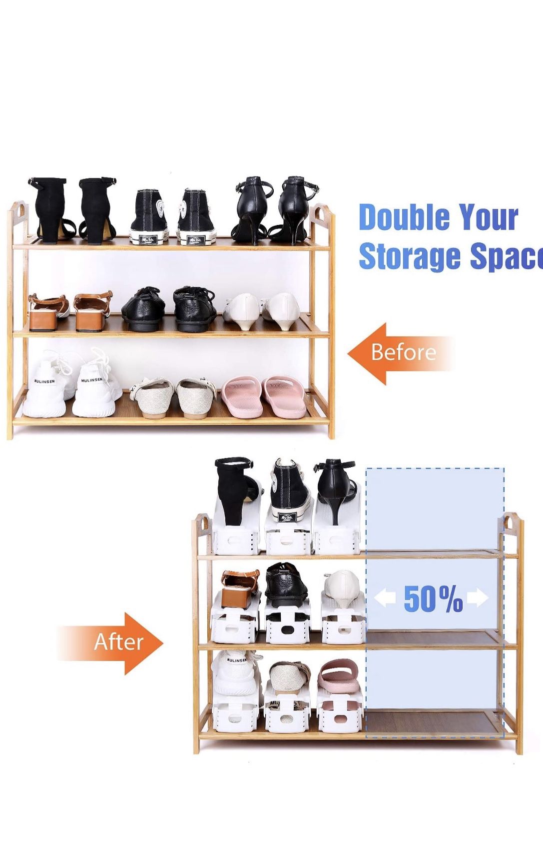 Shoe closet organizer space saver 20 pc