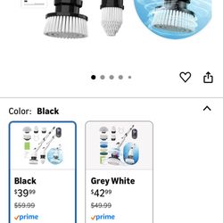 Electric Spin Scrubber, Full-Body IPX7 Waterproof Bathroom Scrubber with Power LCD Display, Adjustable Extension Handle, Cordless Shower Cleaner Brush