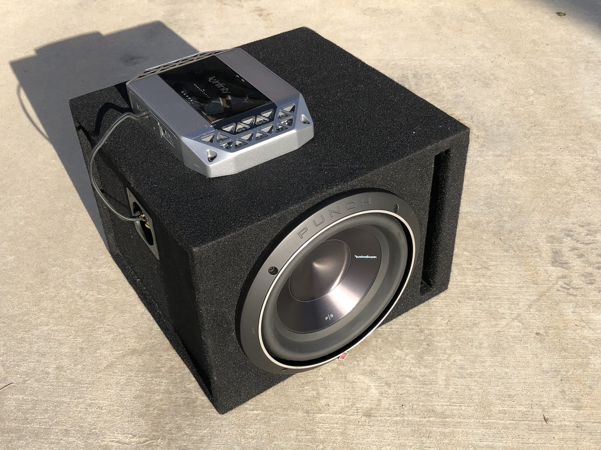 Rockford Fosgate 10” Subwoofer & Infinity amp