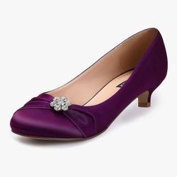 Purple Closed Toe Heels - Women Size 9.5