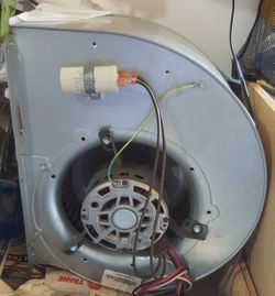 Blower motor with wire and assembly