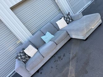 Grey sectional couch