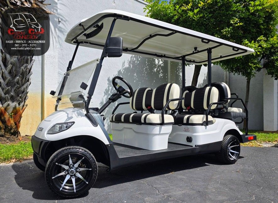 NEW 2025 ICON i60 LITHIUM Electric Golf Cart - 6 Passenger
- Alpine White Metallic