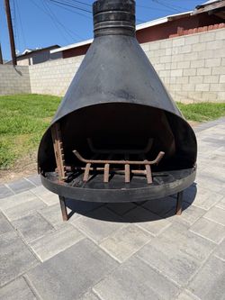 Vintage Mid-Century Modern Freestanding Fireplace
