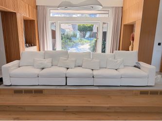 White Sofa - Deep 5 set modular sofa