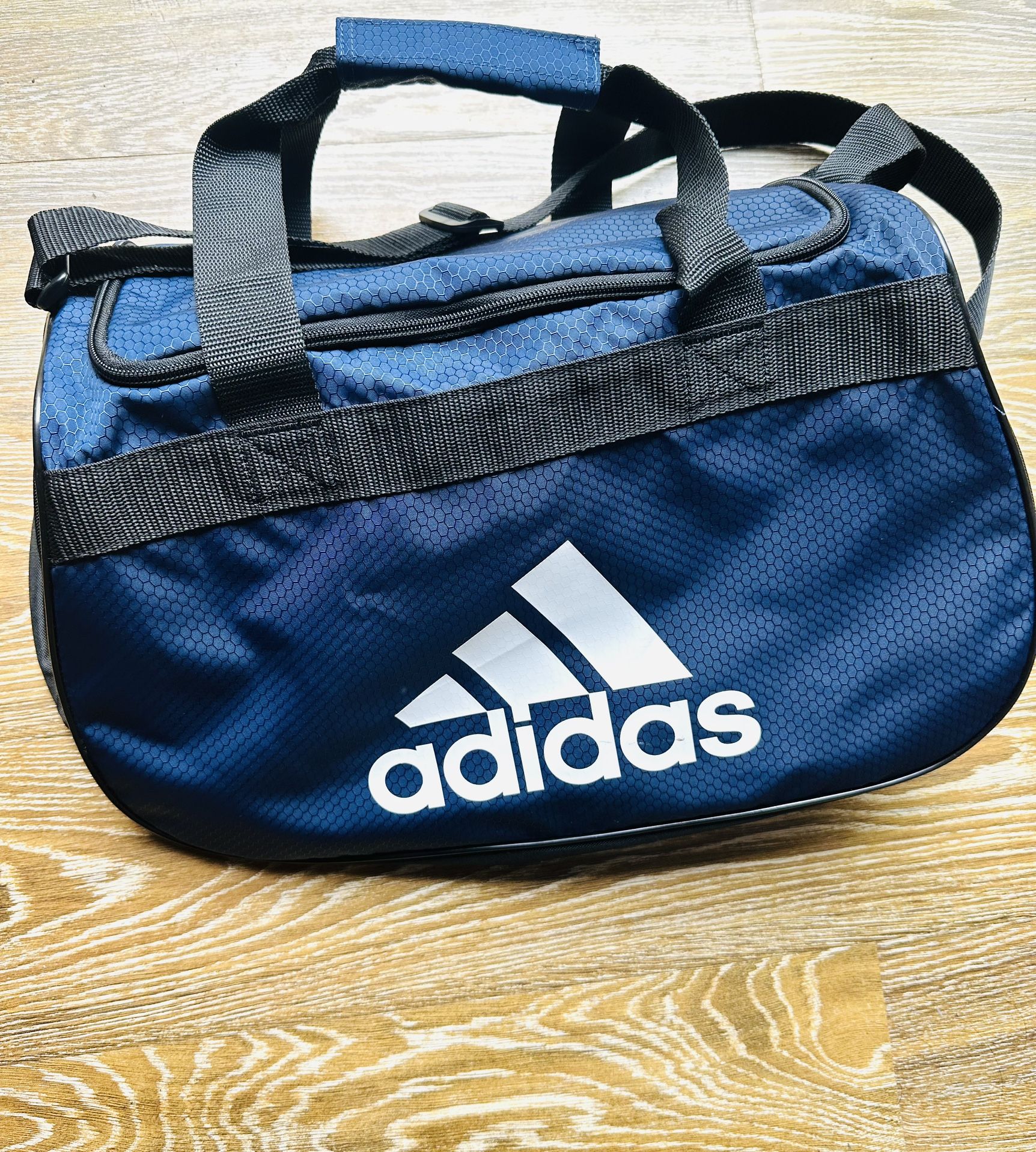 Adidas Hex Solid Diablo Small Athletic Duffle Bag (Navy/Black/White)
