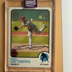 Reid Detmers angels Topps Archives Signature Series Baseball Card