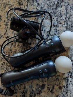 PlayStation move controllers and camera