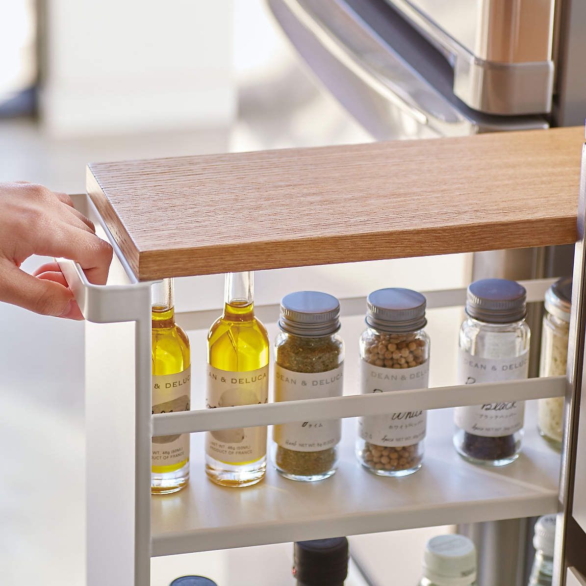 Crate And Barrel Yamazaki Tower White Rolling Cart for Sale in Los